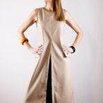 Matrix Dress in Faux Leather