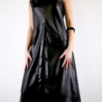 Matrix dress in faux leather