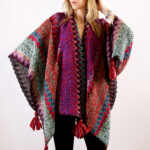 Pink boho poncho